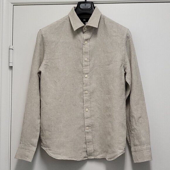 Banana Republic BR Mens Shirt 100% Linen Sze Small Button Up Long Sleeve Coastal - Picture 1 of 15